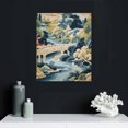 thumbnail image 4 of ARISTURING Classic Chinese Style Canvas Wall Art Blue Yellow And White Chinoiserie Pagoda Farmhouse Wall Decorations for Pub Bedroom Dining Room Kitchen Bathroom Canvas Paintings, 4 of 4