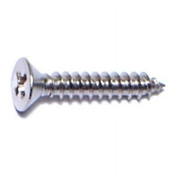 #4 x 5/8" 18-8 Stainless Phillips Flat Sheet Metal Screws SMSFSS-127 (100 pcs.)