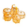 thumbnail image 4 of yotijay Appetizer Serving Tray Candy and Nut Dishes Luxury Dry Fruit Tray with Lid Snack amber, 4 of 9