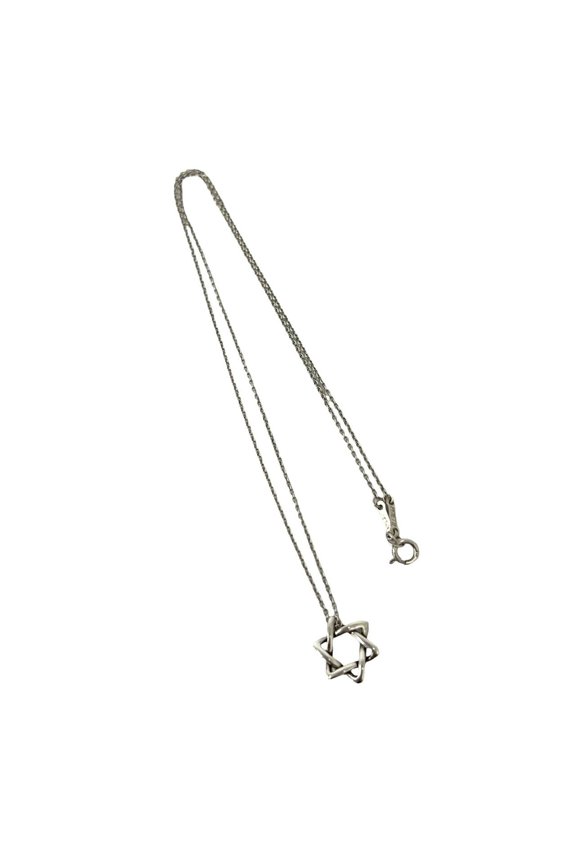 Pre-Owned TIFFANY&Co. Tiffany Vintage Star of David Necklace, Sterling Silver 925, Accessory,...