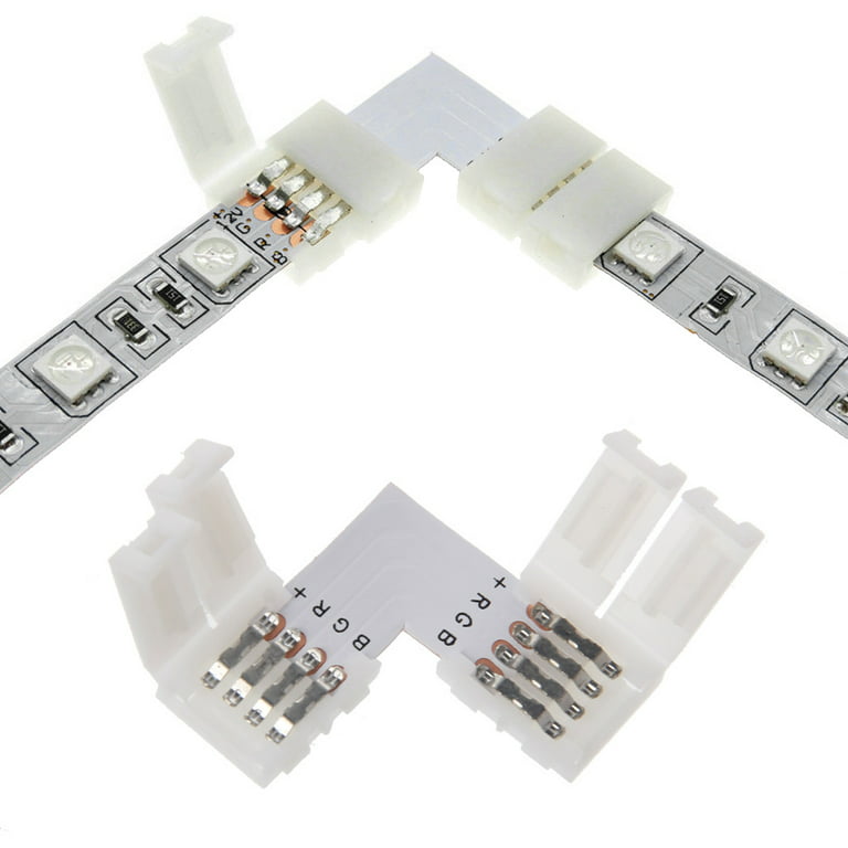 Connecteur Bande LED 5050 RGB 4 PIN L Type