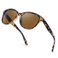 thumbnail image 4 of Retro Cat Eye Sunglasses for Women, Tortoise & Floral Print Frame, Face-Flattering Curved Silhouette for Daily Street Wear, 4 of 10