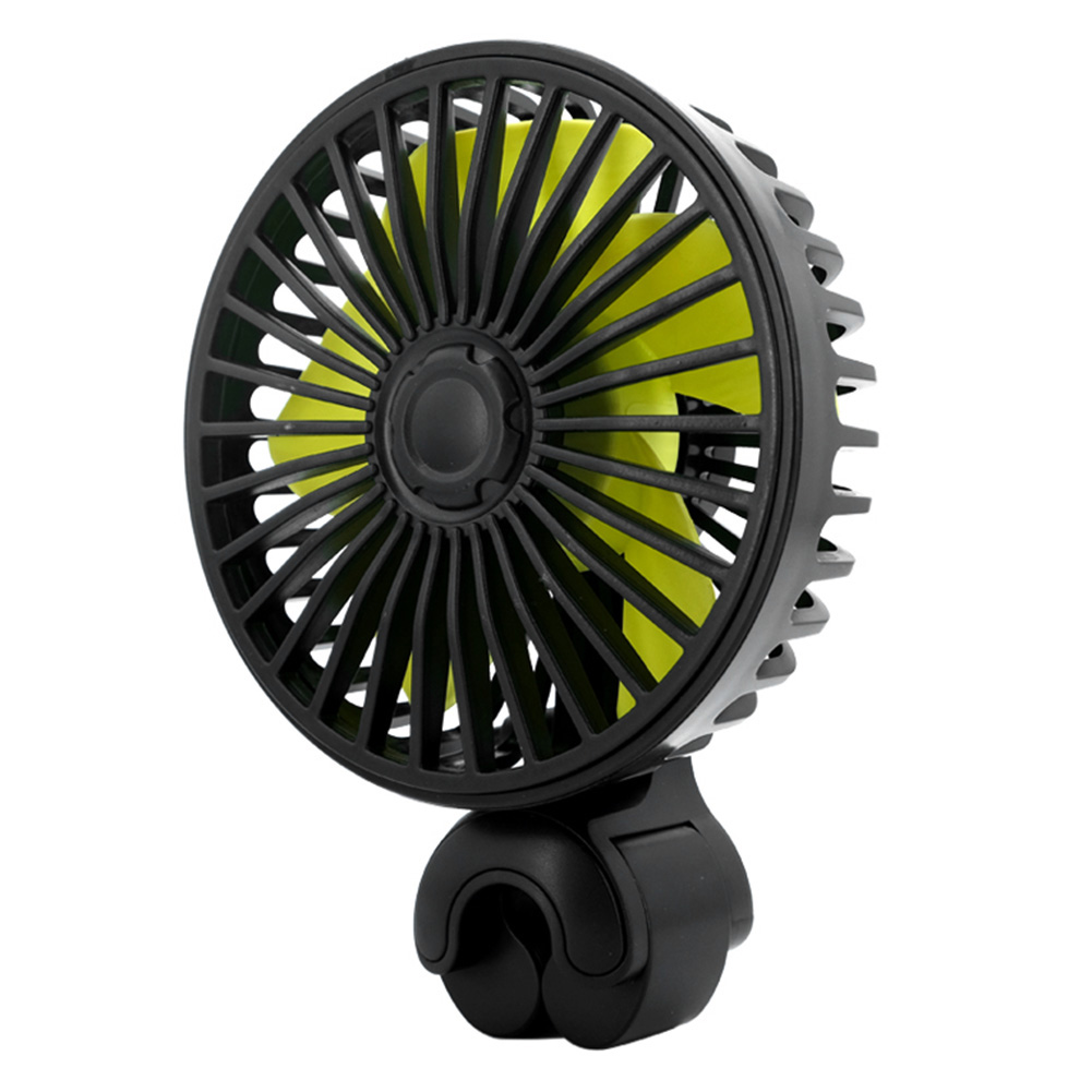 USB Car Fan for Back Seat Headrest 3 Speeds Summer Air Circulator