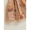 thumbnail image 5 of Baby Girls Thanksgiving Outfits Letter Long Sleeve Romper with Turkey Print Tulle Mini Skirt and Bow Headband, 5 of 7
