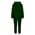 thumbnail image 4 of Scyoekwg Womens Sweatsuits 2 Piece Set Fall Casual Drawstring Hoodies and Pants Sets 2 Piece Outfits Solid Color Jogger Sets Track Suits (Green,M), 4 of 4