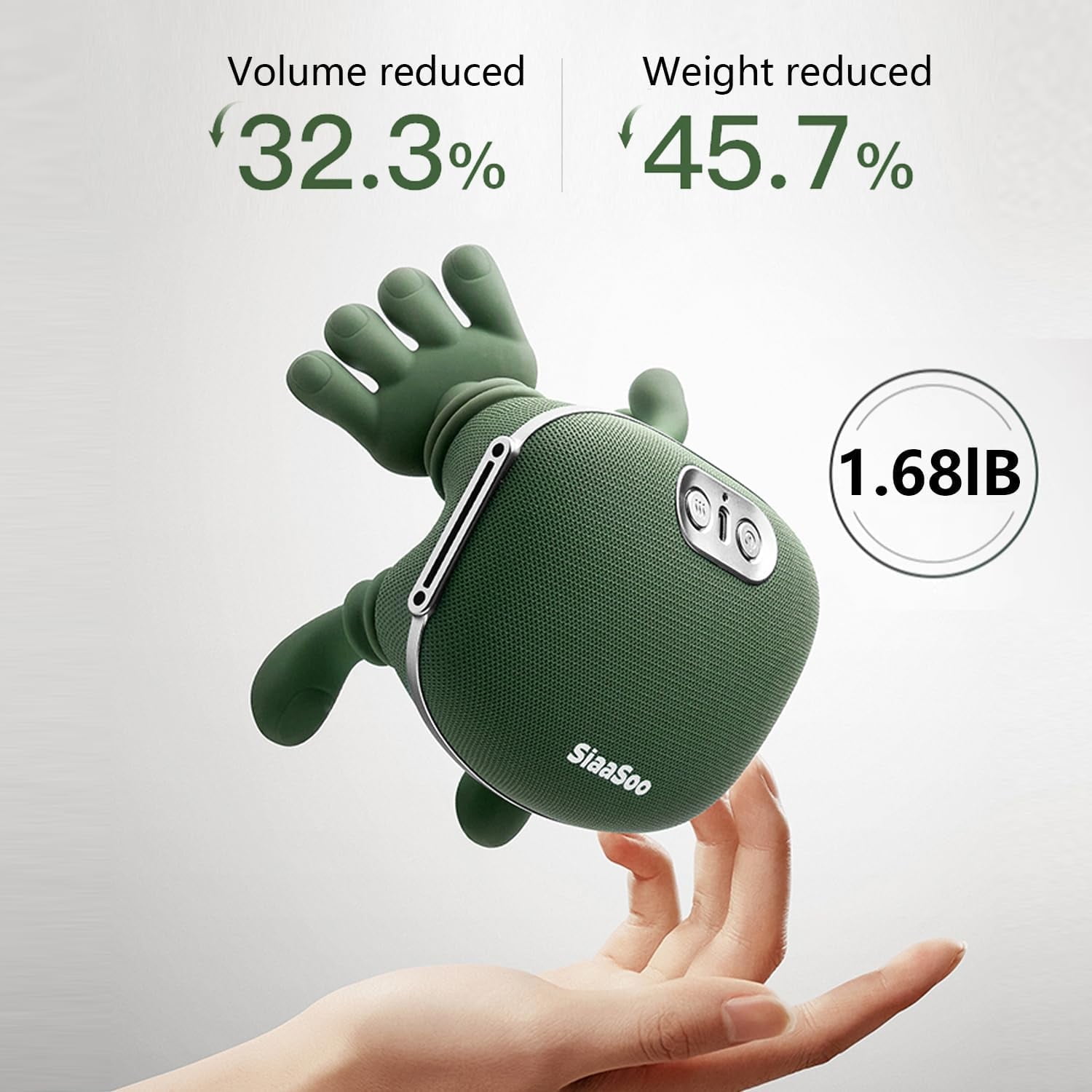 Siasoo Neck Massager 2025, with Heat Electric Shoulder & Cervical Massage for Pain Relief deep Tissue Massage Heated for Neck, Back, Shoulder-Green