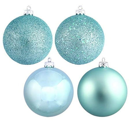 Vickerman 213216 - 3" Baby Blue 4 Assorted Finishes Ball Christmas Tree Ornament (32 pack) (N596832A)