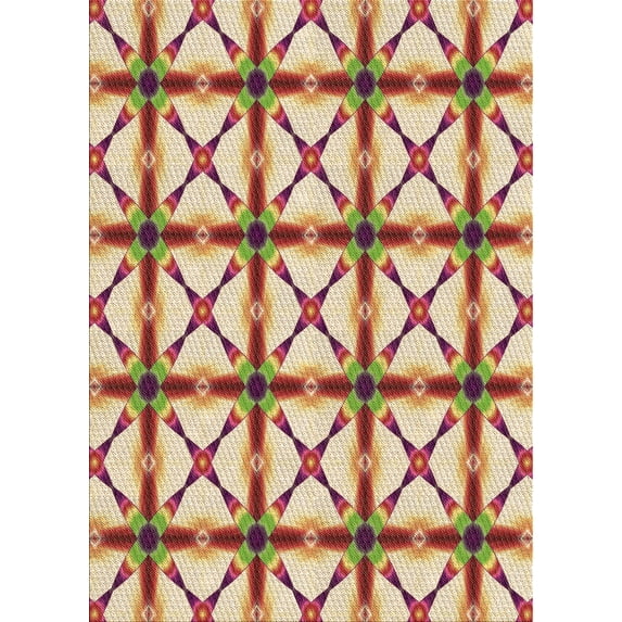 Ahgly Company Machine Washable Indoor Rectangle Transitional Grapefruit Red Area Rugs, 5' x 7'