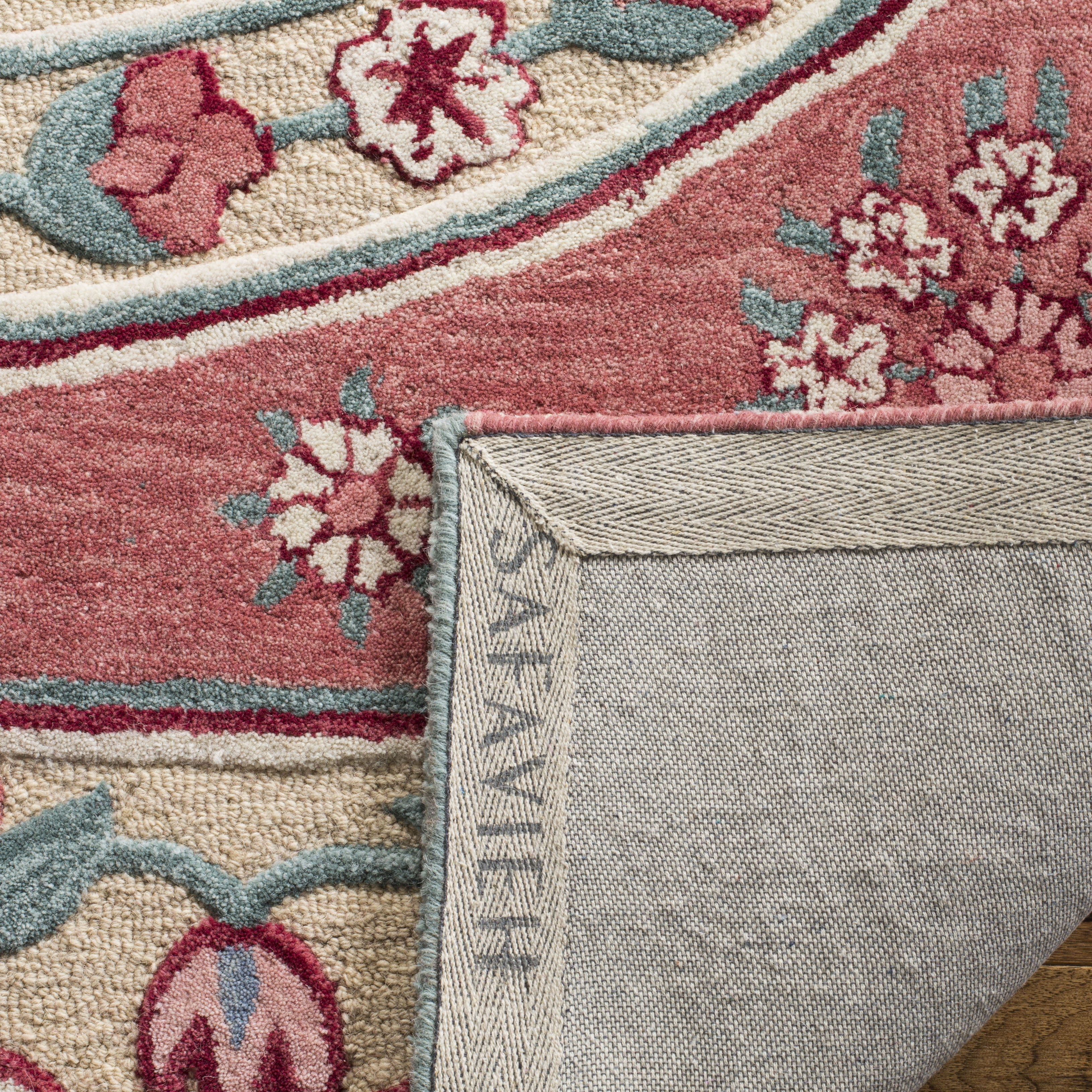 SAFAVIEH Bellagio Vanessa Floral Wool Runner Rug, Red/Beige, 2'3" x 7'