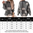 thumbnail image 2 of Suéter de punto de mujer Patrón de copo de nieve casual Traje de vacaciones de medio cuello alto FLhrweasw Nuevo, 2 of 6