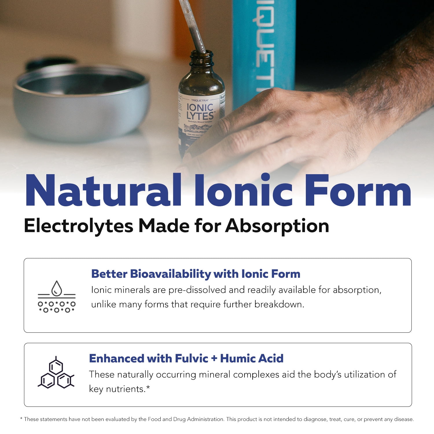 Triquetra Health Ionic Lytes™ Electrolyte Mineral Complex with Fulvic  Humic Acid - Liquid