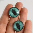 thumbnail image 3 of Teal Cat Glass Eyes, 3 of 10