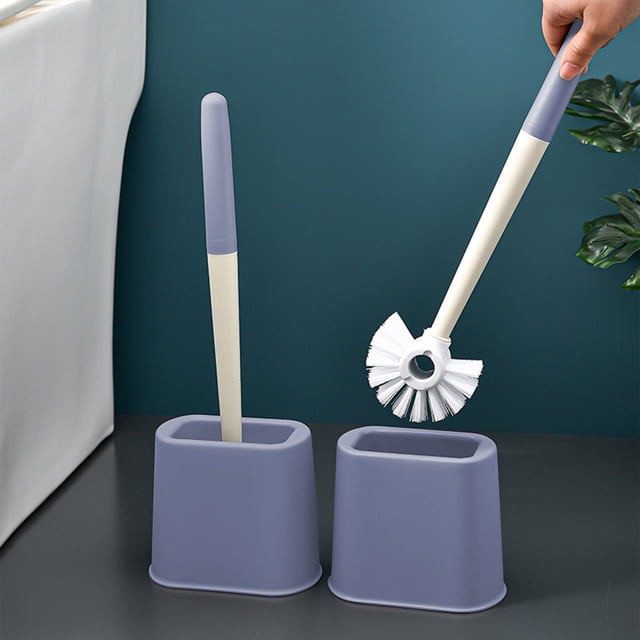 Xihbxyly Juego de Cepillos de Baño, Mango Largo, Sin Esquinas Muertas, Cerdas Suaves para Eliminar Manchas, Base Antigoteo, Herramienta de Limpieza para Baño, Fácil de Limpiar, Tamaño 38 X 13,6 Cm