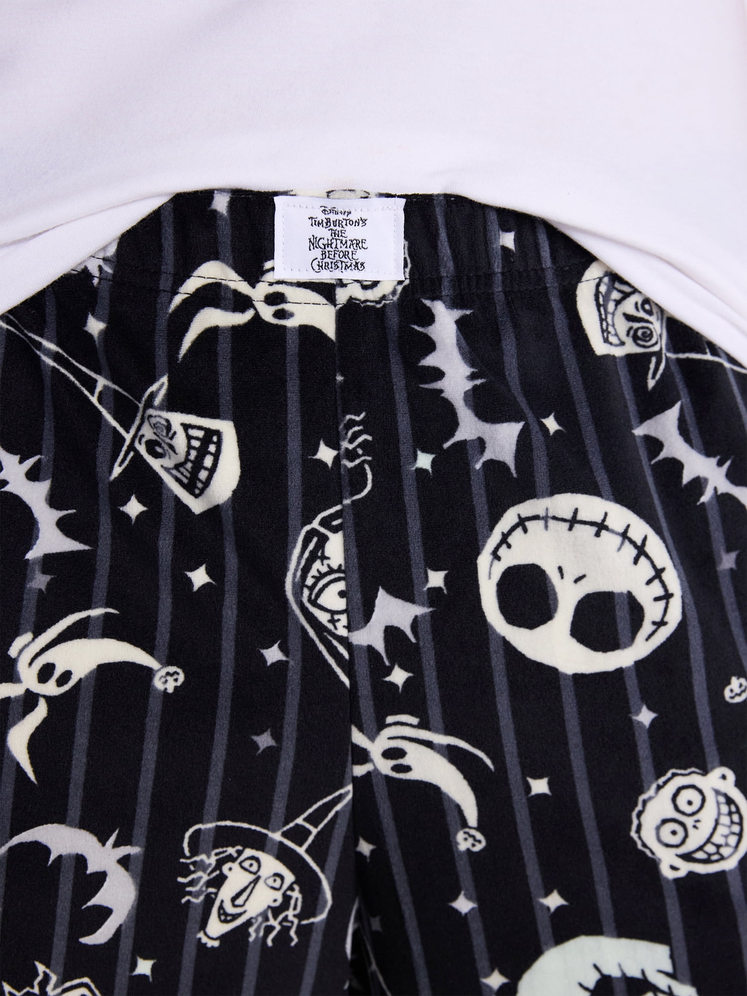 Nightmare Before Christmas Women’s Wide Leg Velour Sleep Pants, Sizes XS-3X