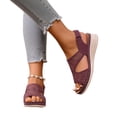 thumbnail image 5 of Willtoo Women's Open Toe Wedge Orthopedic Sandals Boho Non-slip Dressy Summer Sandals with Ankle Strap Breathable Casual Walking Shoes, 5 of 6