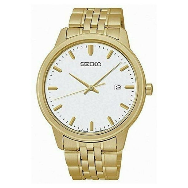 Seiko SUR096 Gold Stainless Steel Dial Men's Quartz Watch - Walmart.com