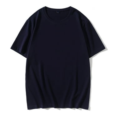 Ofreoo Summer Men's Round Neck T-shirt Mercerized Cotton Short Sleeve Savings up to 30% off