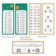 thumbnail image 3 of HLONK Savings Clearance! 15Pcs Subtraction Flash Cards  Math Flash Cards with 2 Dry Erase Pens 1 Rings  Educational Time Table Flash Cards for 1st to 3rd Grades Fun Learning with Math Gam, 3 of 6