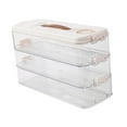 thumbnail image 2 of Contenedor de almacenamiento de alimentos perfecl con tapa Organizador de refrigerador 3 capas, 2 of 8