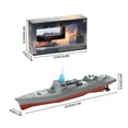thumbnail image 2 of Remote Control Warship RC Military Battleship, 2.4GHz Remote Control Boat for Swimming Pool, RC Type 055 destroyer Model with Low Battery Reminder for Kids and Adults, 2 of 10