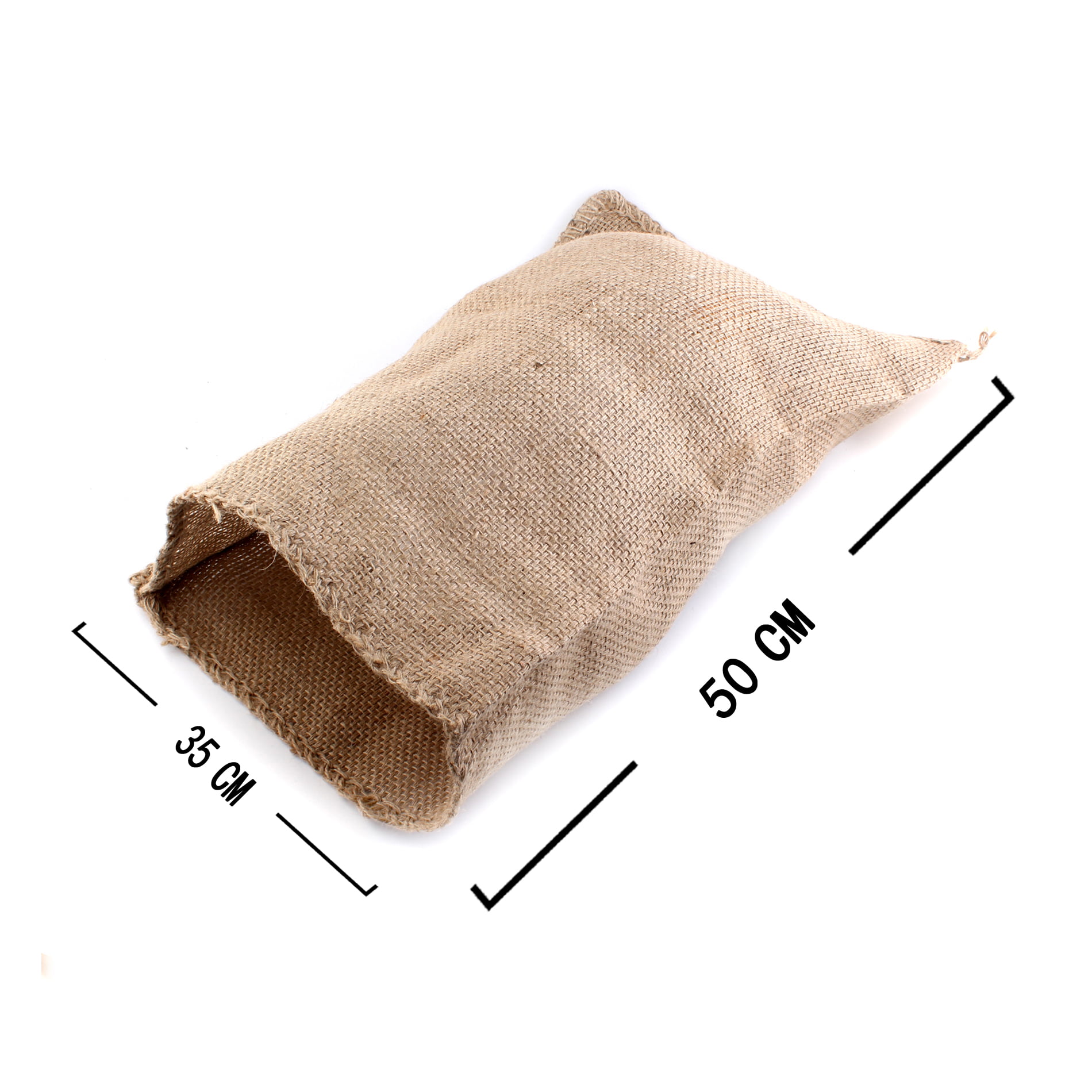 3x Reusable Jute Burlap Sacks Gunny Drawstring Bag Cereals Potato Race Sand Bags 