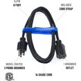 thumbnail image 2 of Clear Power 16/3 SJTW 8 ft Extension Cord, Weather Resistant & Flame Retardant, Black, CP10122, 2 of 8