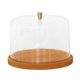 thumbnail image 1 of Soporte de madera para tartas, bandeja multiusos para tartas, ideal para eventos festivos, cumpleaños Marrón L, 1 of 9