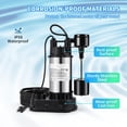 thumbnail image 4 of 1.5 HP Sump Pump - 6000 GPH Submersible Water Pump with Float Switch, 4 of 7