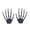 Black, variant on Halloween Noctilucent Skeleton Hands - Noctilucent Plastic Fake Human Skeleton Hands for Halloween Party