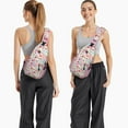 thumbnail image 4 of Colorful Artistic Sling Backpack with Fashionable Pop Art Design, Lightweight Crossbody Bag Featuring Rainbow Gradient and Psychedelic Elements for Daily Use, 4 of 6