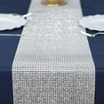 thumbnail image 2 of Efavormart 10"x108" Shiny Silver Crystal Rhinestone DIY Table Runner, Diamond Mesh Ribbon Bling Roll, 2 of 6