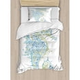 thumbnail image 3 of Ambesonne Animal Greek Art Textured Ancient Seahorse Idol of Spiritual Life Cycle Artwork Duvet Cover Set, 3 of 3