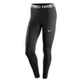 thumbnail image 2 of Nike Pro Women's Mid-Rise Mesh-Paneled Leggings Color: Black/White Size: XXL (20–22), 2 of 2