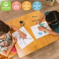 thumbnail image 6 of ECR4Kids 24in x 24in Hardwood Table and Two 12in Chairs, Honey, 3-Piece, 6 of 9