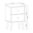 thumbnail image 3 of Mid Century - Modern Nightstand 2.0 with 2 Full Extension Drawers, Brown and Aqua Blue, 3 of 9