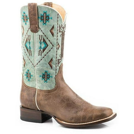 

Women s Roper Out West Leather Boots Handcrafted Brown