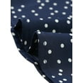 thumbnail image 6 of MODA NOVA Juniors Tie Ruffled Neck Blouse Long Sleeves Tops Dark Blue-Polka Dots XS, 6 of 7