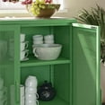 thumbnail image 3 of Channing 2 Door Accent Cabinet-Mesh Metal Locker, Navy, 3 of 9