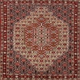 thumbnail image 1 of Ahgly Company Machine Washable Indoor Square Traditional Saffron Red Area Rugs, 4' Square, 1 of 7