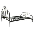 Novogratz Boutique Olivia Metal Bed, Queen Size Frame, Black and Gold