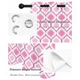 thumbnail image 5 of Pink Thermal Insulated Blackout Curtains for Bedroom 45 Length Morocco Geometric Abstract Room Darkening Curtain 1 Panel Grommet Window Curtain Drape for Living Room Nursery Room, 5 of 7