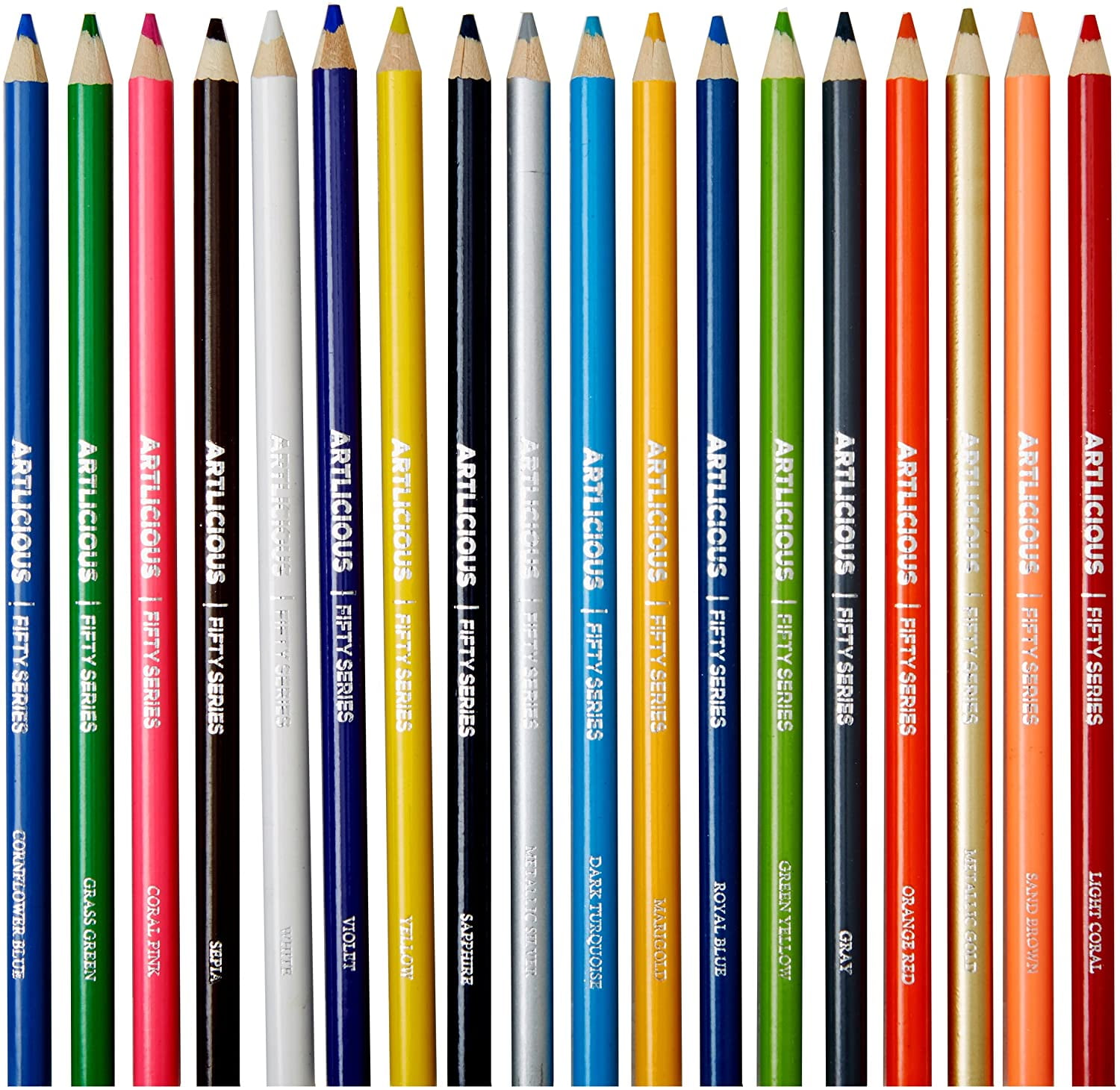 Artlicious Colored Pencils, 50 Colors, Colored Pencils for Kids Color Pencil  Set Colored Pencils Bulk Adult Art Pencils Lapices de Colores Map Pencils  Professional Colored Pencils for Artists - Coupon Codes, Promo