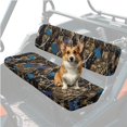 thumbnail image 3 of Yuyamidu Camo Hunting UTV Seat Covers Compatible with Kawasaki Mule 3010 4000 4010 4x4 2009-2023 2025 Elastic Edge Non-Slip Comfortable Split Seat Covers Blue Leaves UTV Protection Accessories, 3 of 7