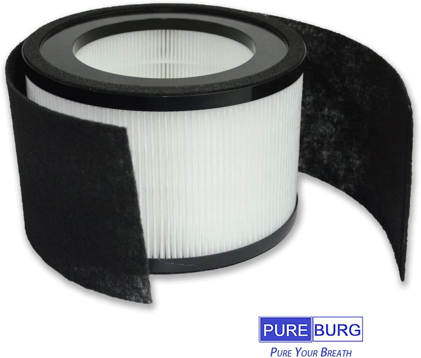 PUREBURG FLT4200 Replacement True HEPA Filter Set Compatible with GermGuardian AC4200W Air Purifier, FLT4200 / Filter L , H13 Activated Carbon ,2-PACK