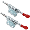 thumbnail image 2 of 2Pcs GH-36070 Toggle Latch Push/Pull Quick Release Toggle Clamp Hand Fixation Tool Workpiece Holder Tool Fixture,2 x pliers tooling clamps GH-36070,Silver & Red, 2 of 6