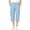 Blue, variant on Posijego Teens Girls Capri Pants High Waisted Multiple Pockets Capris Summer Causal Outdoor Hiking Travel Cropped Pants