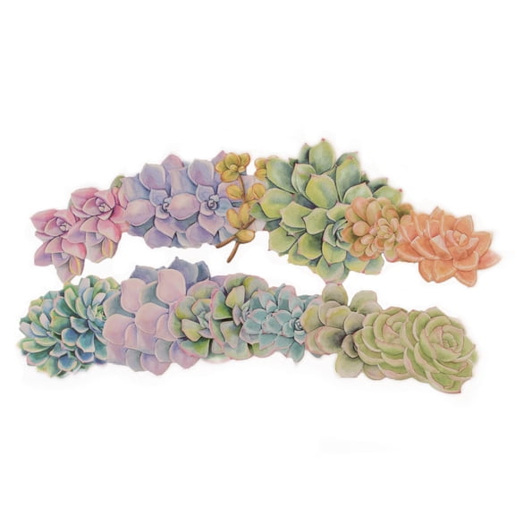 Recollections Succulent Die Cut Stickers, 12 Pack