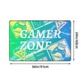 thumbnail image 5 of Bathroom Rug Non-Slip Mat, Super Soft Absorbent Bath Mat - Rainbow Graffiti Gamer Zone Flannel Non-Slip Floor Mat, 36"x24", 5 of 8