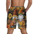 thumbnail image 3 of Sigee Welcom Fall Print Mens Swim Trunks with Compression Liner Quick Dry Swim Stretch Beach Shorts with Pockets,S-3XL, 3 of 7