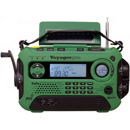 Kaito Voyager Pro KA600 Digital Solar Crank AM FM Shortwave NOAA Weather Emergency Radio with Flashlight -